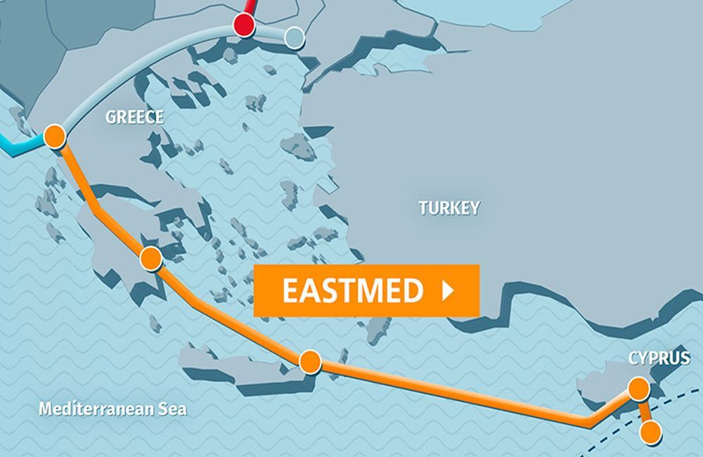 Трубопровод EastMed пройдет через морской регион Турции