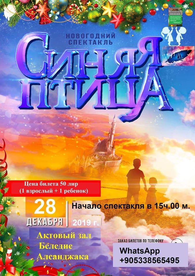 НОВОГОДНЕЕ ПРЕДСТАВЛЕНИЕ ДЛЯ ДЕТЕЙ "СИНЯЯ ПТИЦА"
